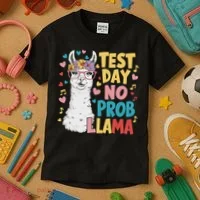Test Day No Prob Llama Llama Teacher Testing Day Kids T-Shirt thumb 3