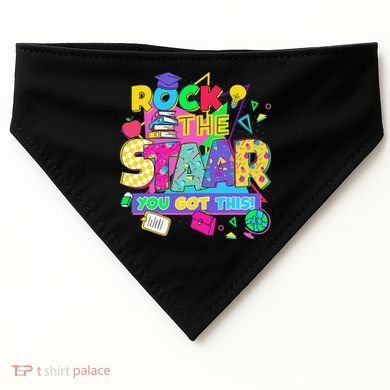 Test Day New- Rock The Test Teacher Testing Day You Got USA-Made Doggie Bandana
