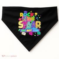 Test Day New- Rock The Test Teacher Testing Day You Got USA-Made Doggie Bandana thumb 0