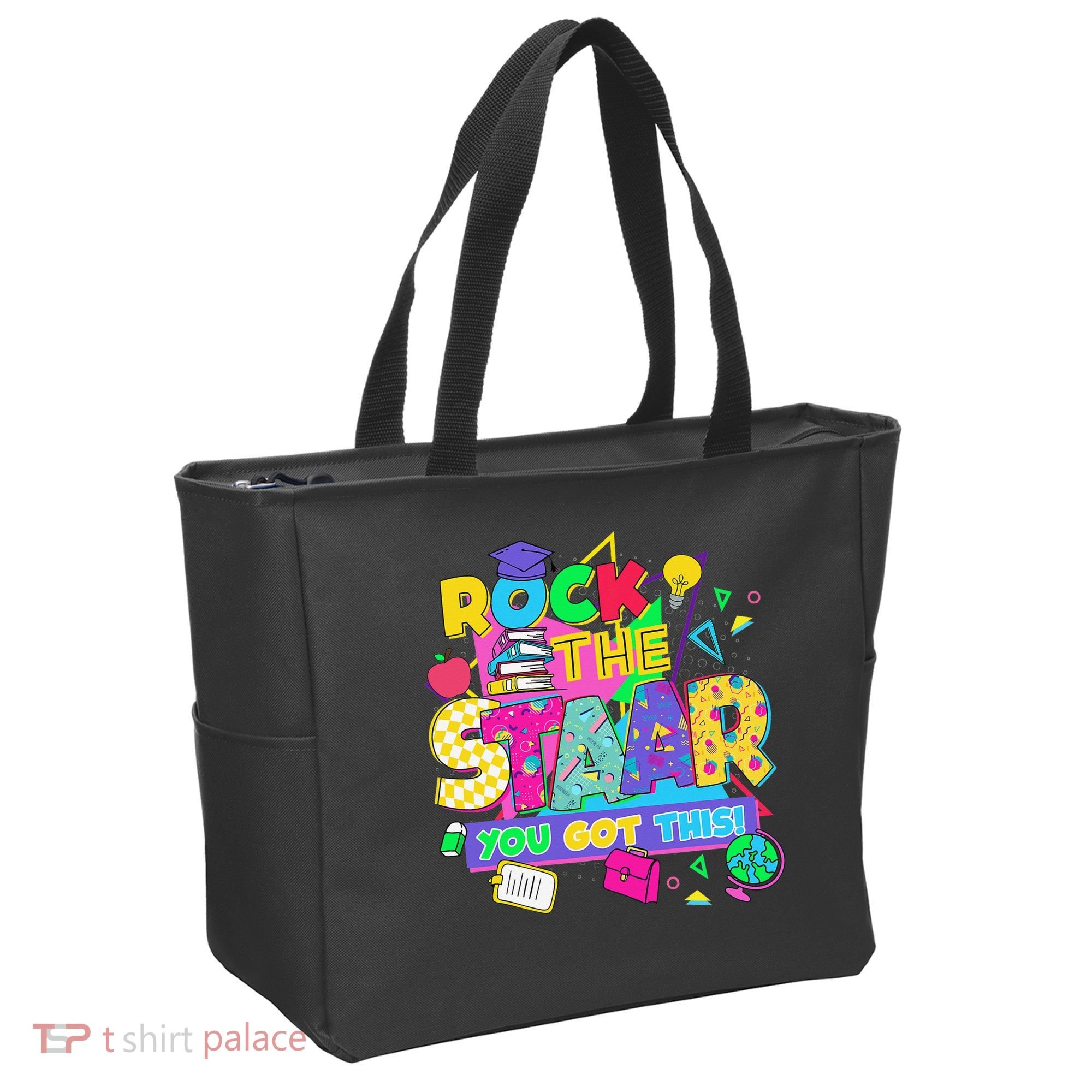 Test Day New- Rock The Test Teacher Testing Day You Got Tote Bag