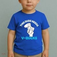 This Dude Needs V Bucks Funny This Dude Gamers Gift Toddler T-Shirt thumb 2