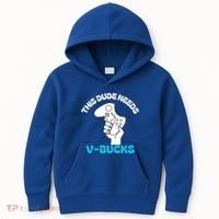 This Dude Needs V Bucks Funny This Dude Gamers Gift Kids Hoodie thumb 0