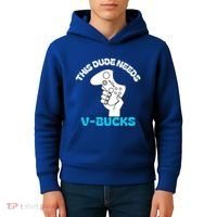 This Dude Needs V Bucks Funny This Dude Gamers Gift Kids Hoodie thumb 4