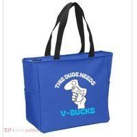 This Dude Needs V Bucks Funny This Dude Gamers Gift Tote Bag thumb 2