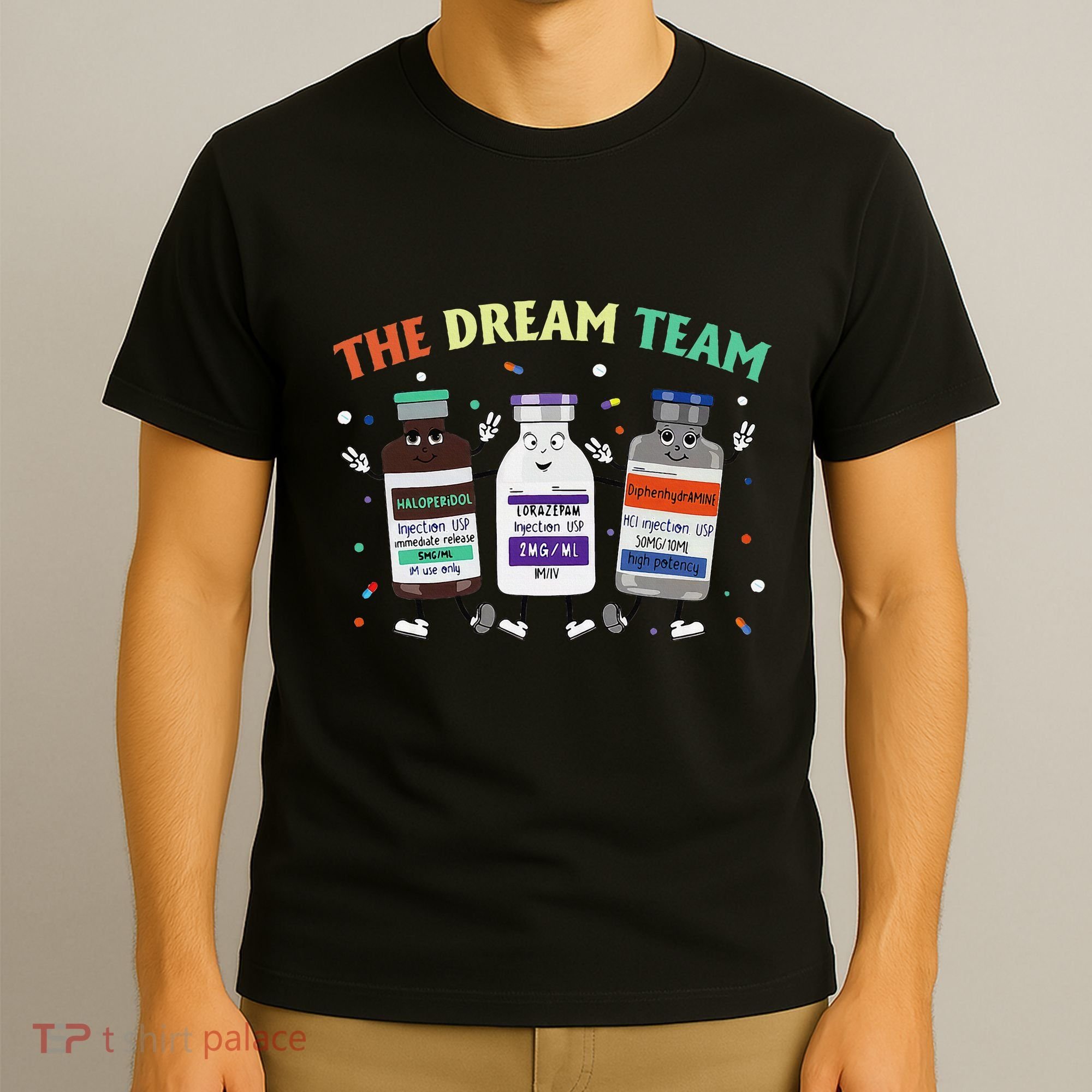 The Dream Nurse Team Retro Groovy Medical Nursing Psych T-Shirt