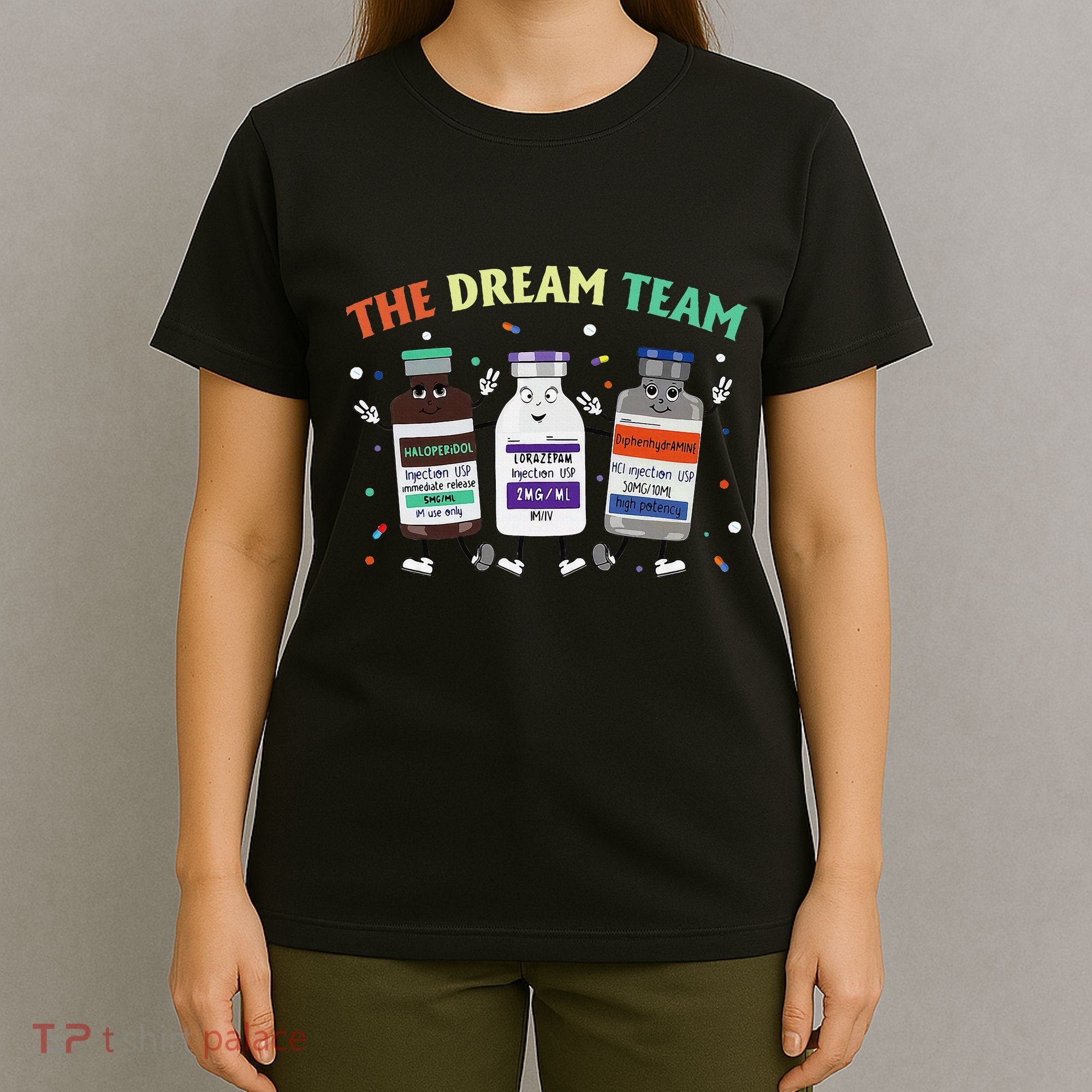 The Dream Nurse Team Retro Groovy Medical Nursing Psych T-Shirt