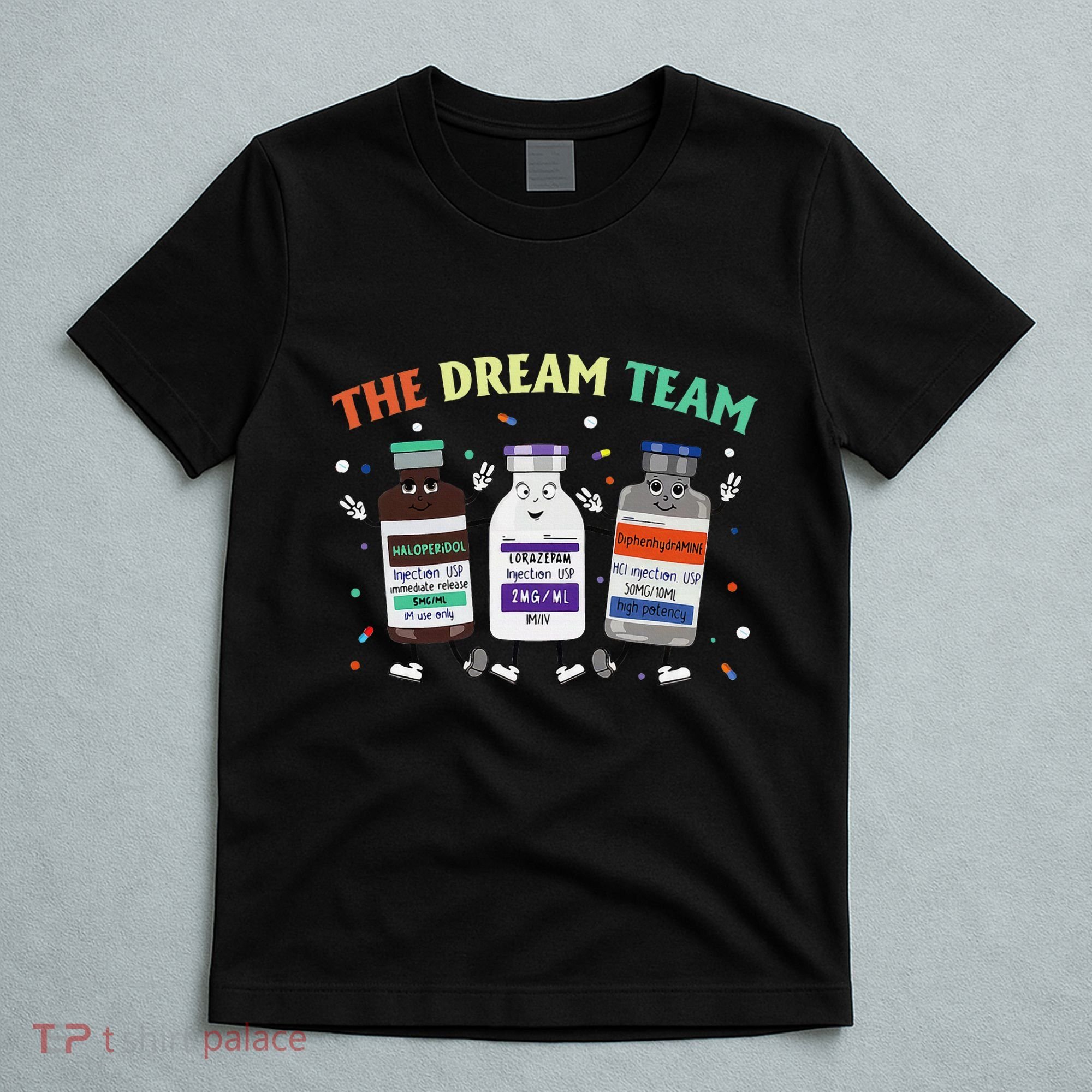 The Dream Nurse Team Retro Groovy Medical Nursing Psych T-Shirt