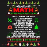 Twelve Days Of Math Teacher Students Ugly Sweater Christmas Gift Bucket Hat thumb 4
