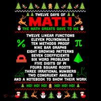 Twelve Days Of Math Teacher Students Ugly Sweater Christmas Gift Women's Hoodie thumb 2