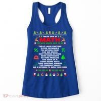 Twelve Days Of Math Teacher Students Ugly Sweater Christmas Gift Women's Tank Top thumb 0