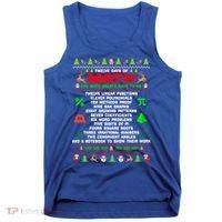 Twelve Days Of Math Teacher Students Ugly Sweater Christmas Gift Tank Top thumb 0