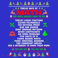 Twelve Days Of Math Teacher Students Ugly Sweater Christmas Gift Visor thumb 3