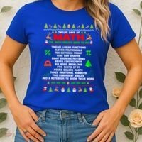 Twelve Days Of Math Teacher Students Ugly Sweater Christmas Gift Women's T-Shirt thumb 2