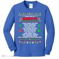 Twelve Days Of Math Teacher Students Ugly Sweater Christmas Gift Kids Long Sleeve Shirt thumb 0
