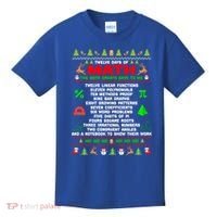 Twelve Days Of Math Teacher Students Ugly Sweater Christmas Gift Kids T-Shirt thumb 0