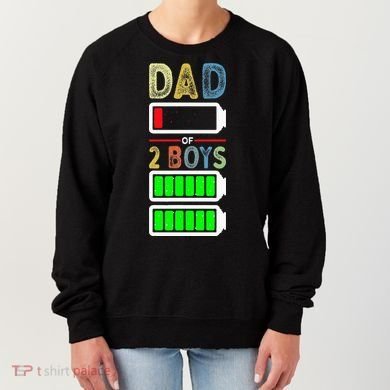 Tired Dad Of 2 Two Boy Low Battery Women's Sweatshirt