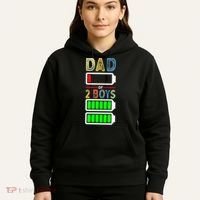 Tired Dad Of 2 Two Boy Low Battery Hoodie thumb 5