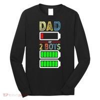 Tired Dad Of 2 Two Boy Low Battery Long Sleeve Shirt thumb 0
