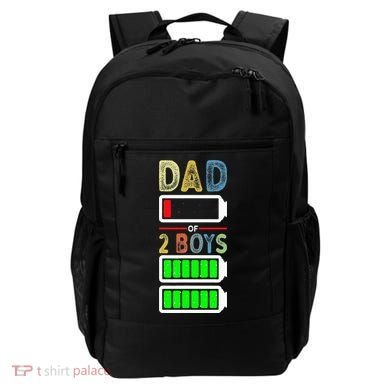 Tired Dad Of 2 Two Boy Low Battery Backpack