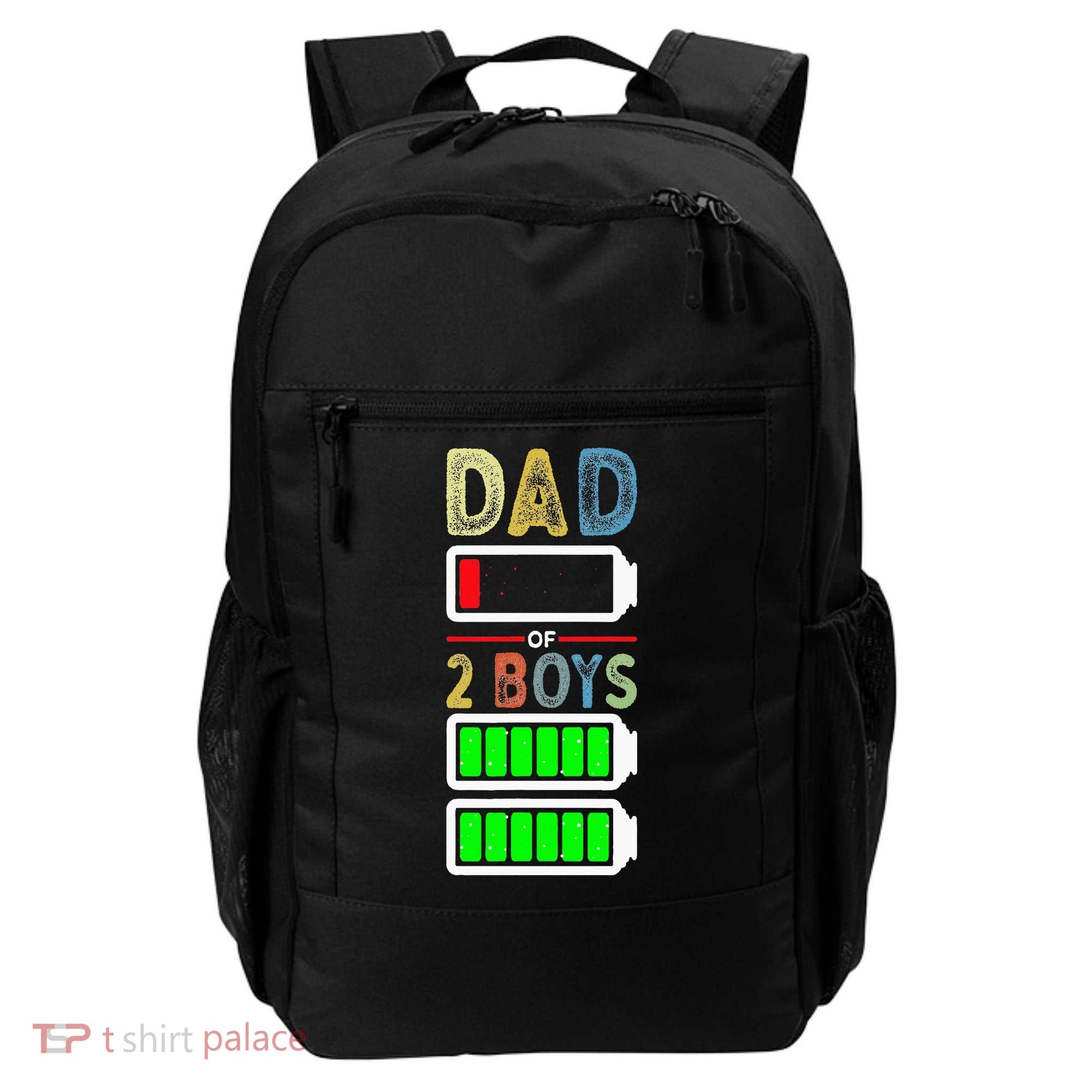 Tired Dad Of 2 Two Boy Low Battery Backpack