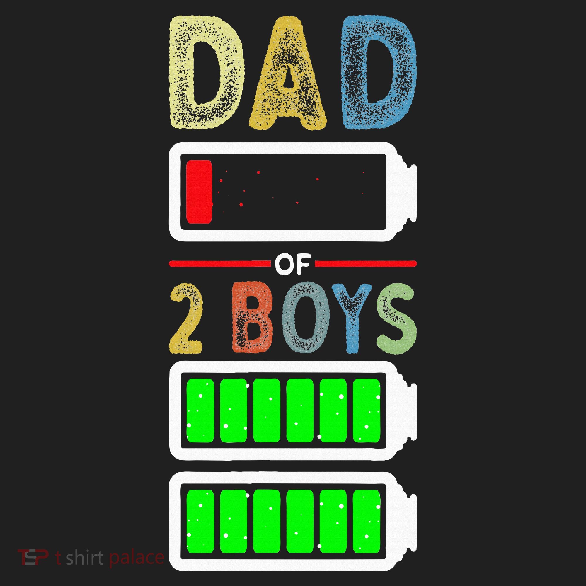 Tired Dad Of 2 Two Boy Low Battery Beanie