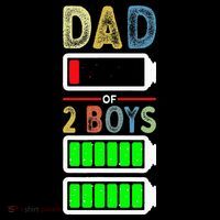 Tired Dad Of 2 Two Boy Low Battery Coaster thumb 2