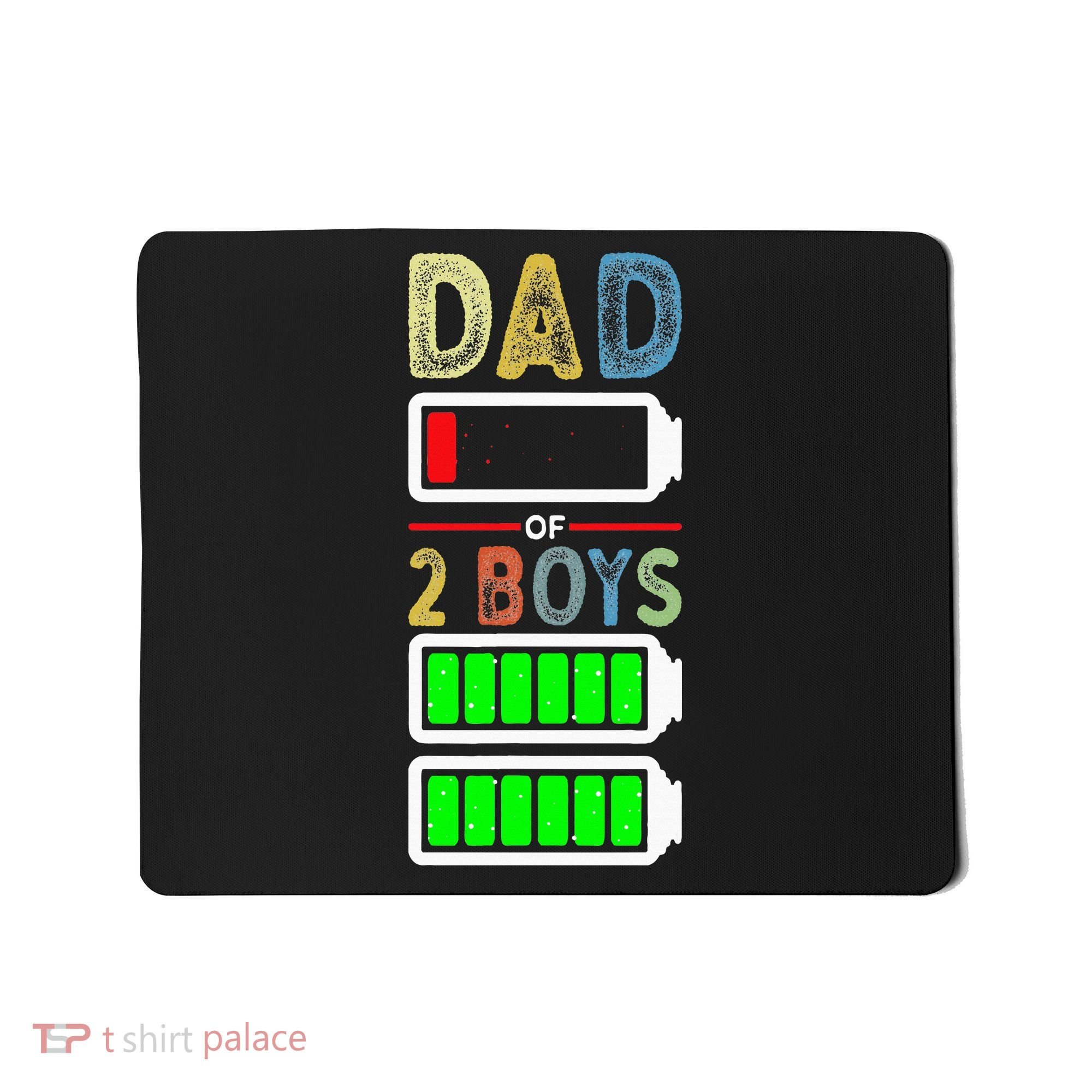 Tired Dad Of 2 Two Boy Low Battery Mousepad