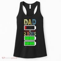 Tired Dad Of 2 Two Boy Low Battery Women's Tank Top thumb 0