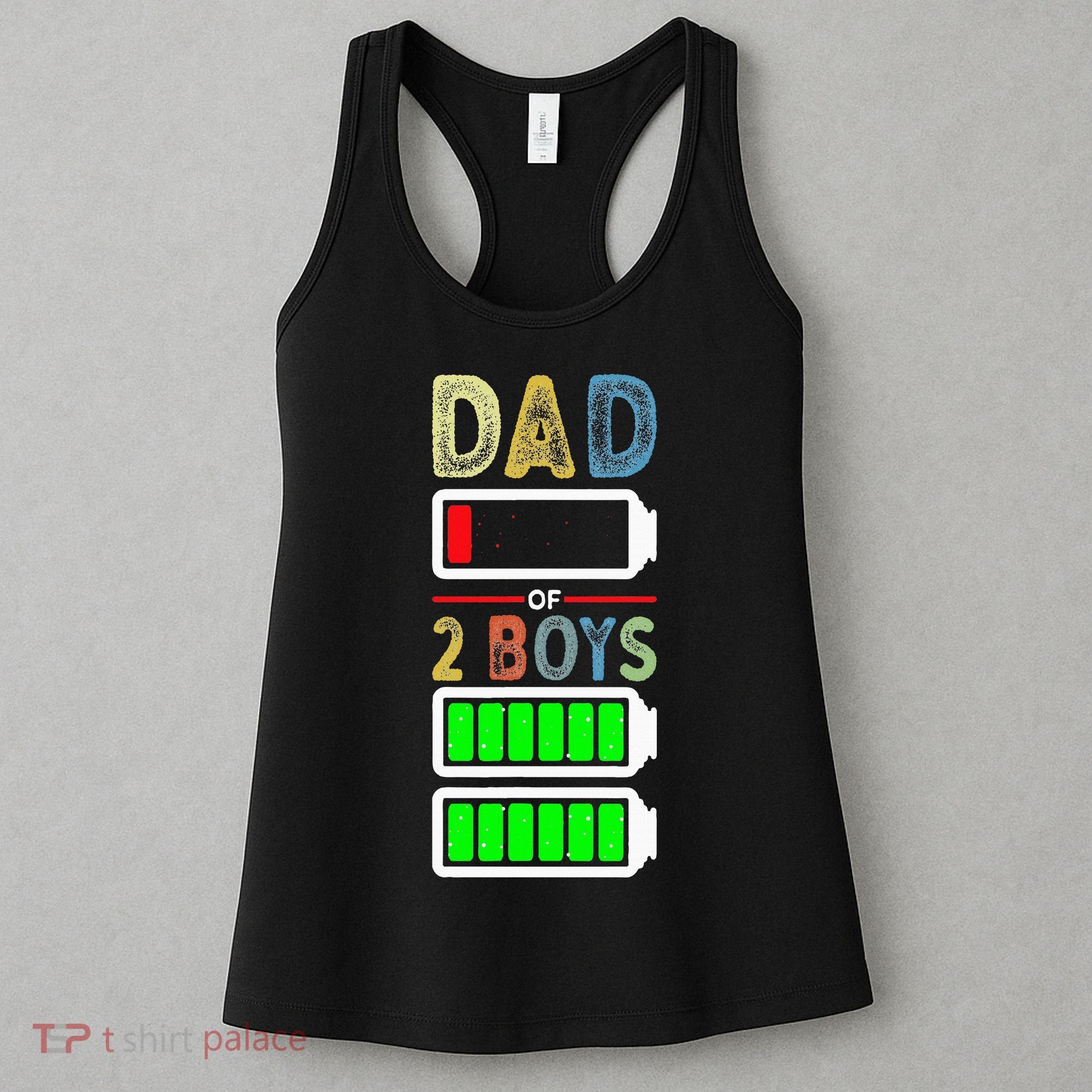 Tired Dad Of 2 Two Boy Low Battery Women's Tank Top