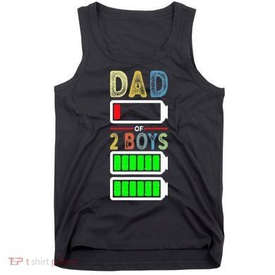 Tired Dad Of 2 Two Boy Low Battery Tank Top