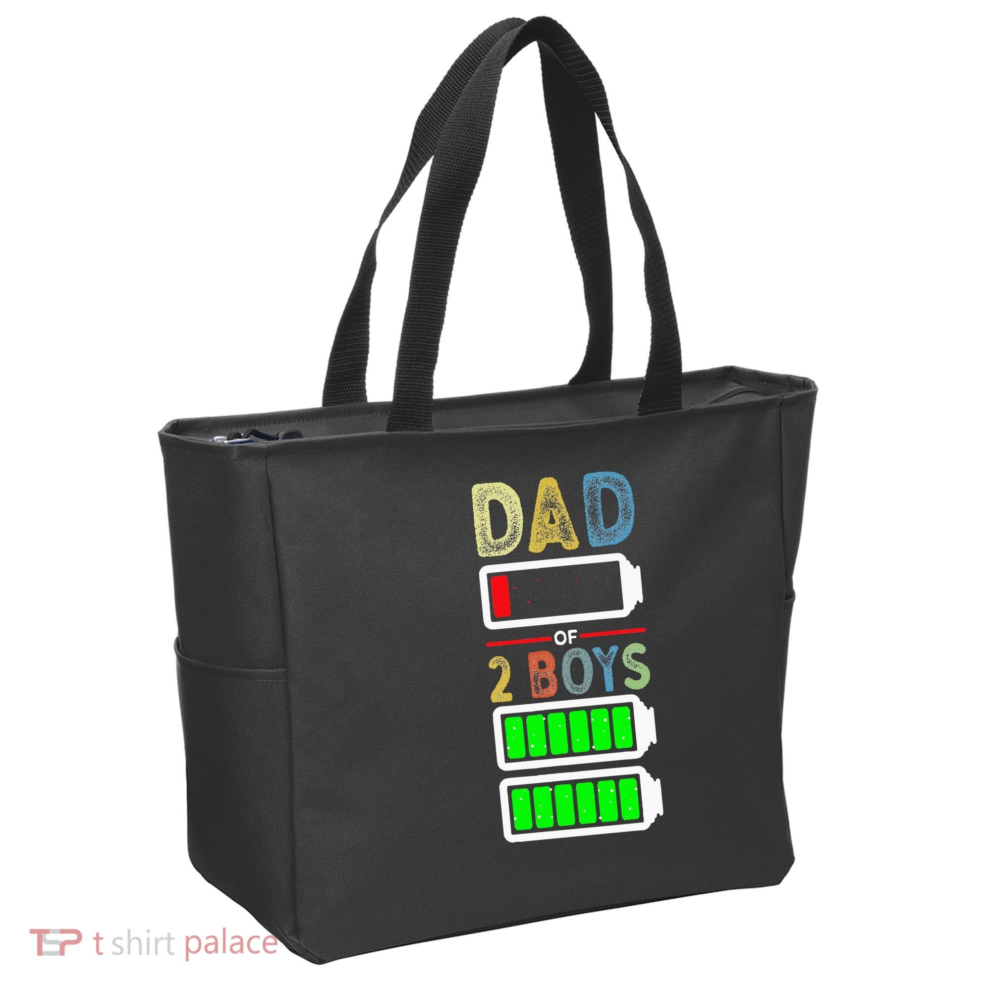 Tired Dad Of 2 Two Boy Low Battery Tote Bag