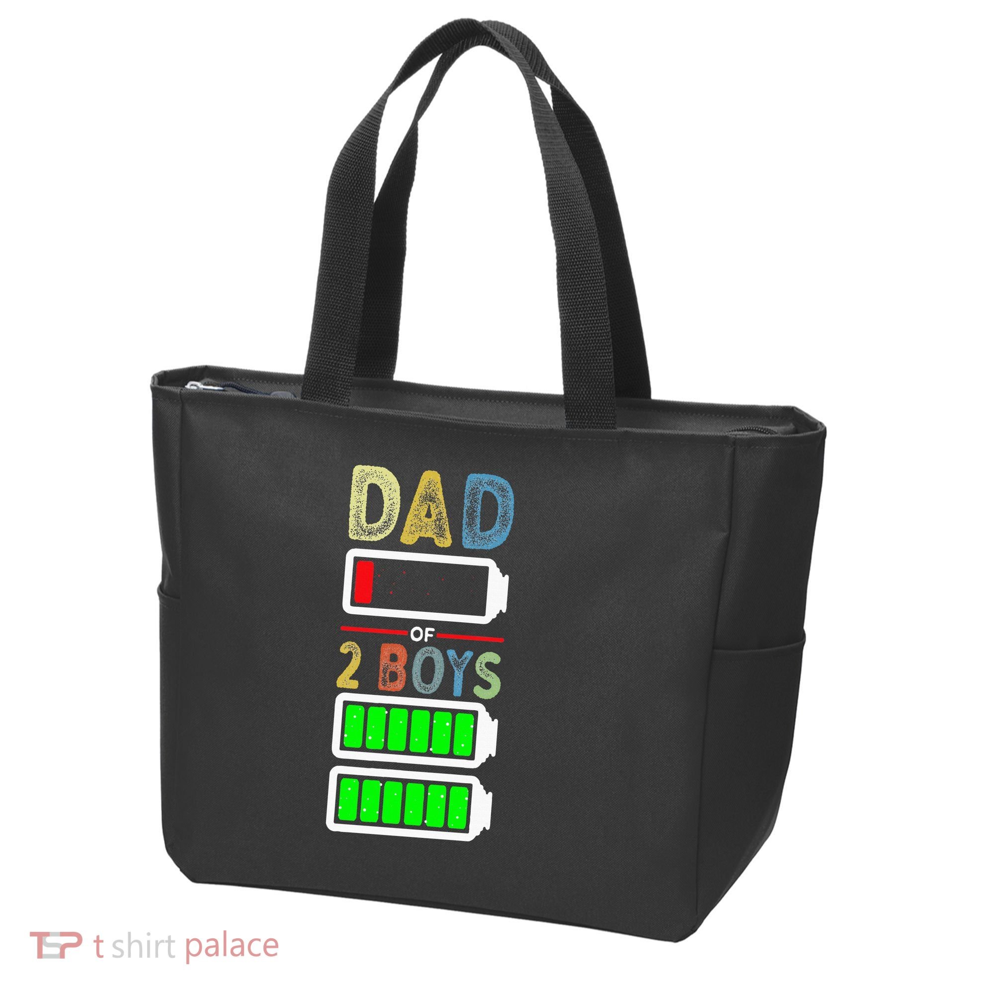 Tired Dad Of 2 Two Boy Low Battery Tote Bag
