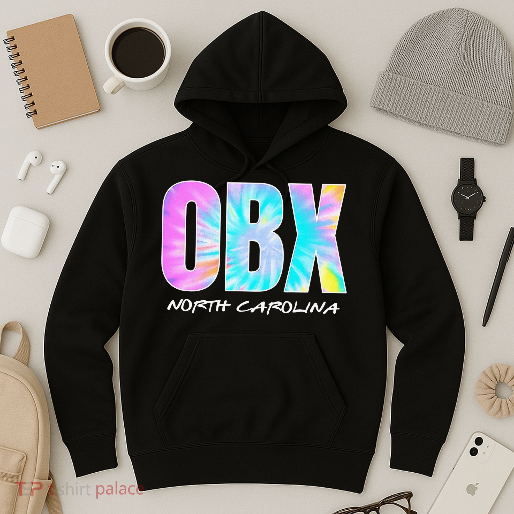 Tie Dye OBX North Carolina Outer Banks Hoodie