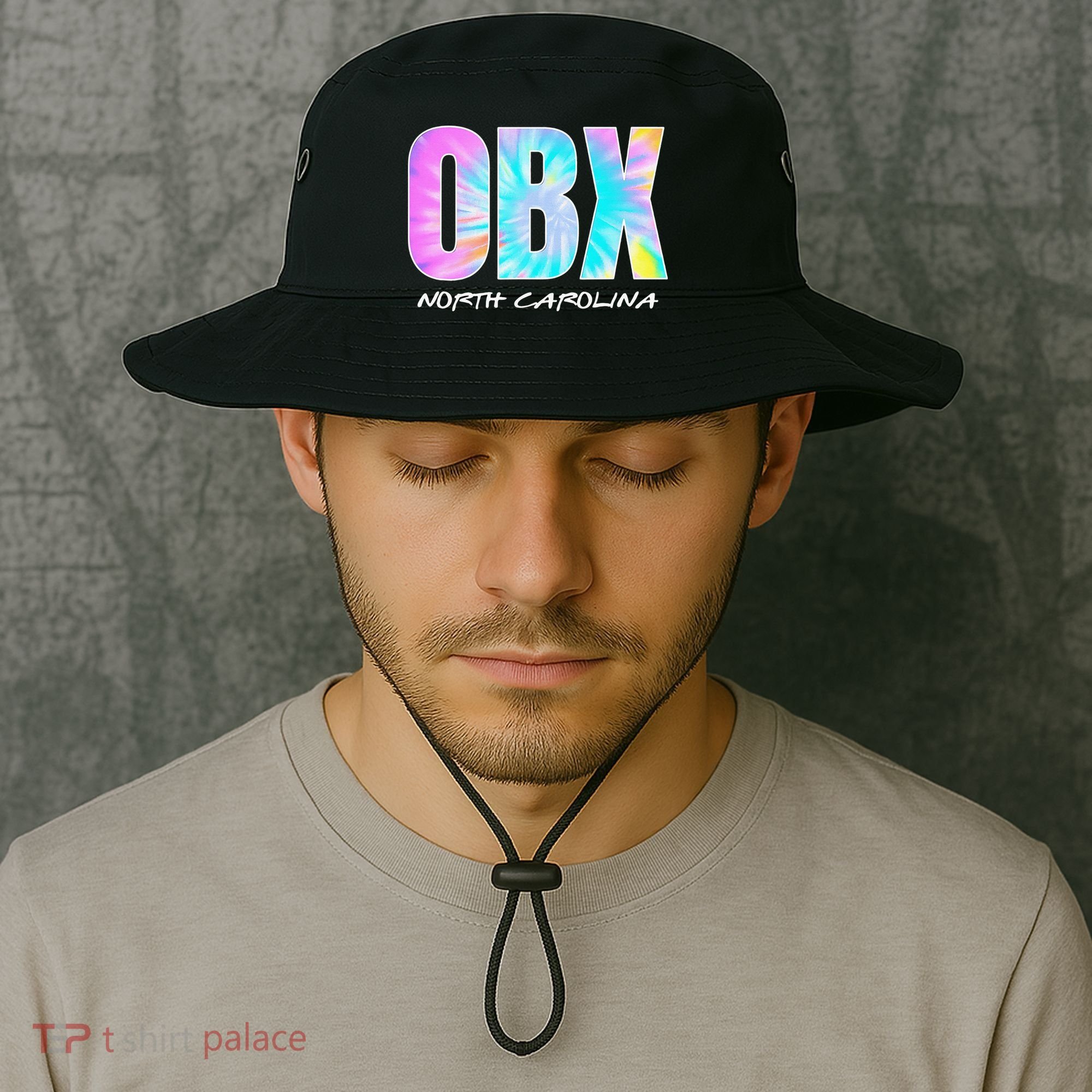Tie Dye OBX North Carolina Outer Banks Bucket Hat