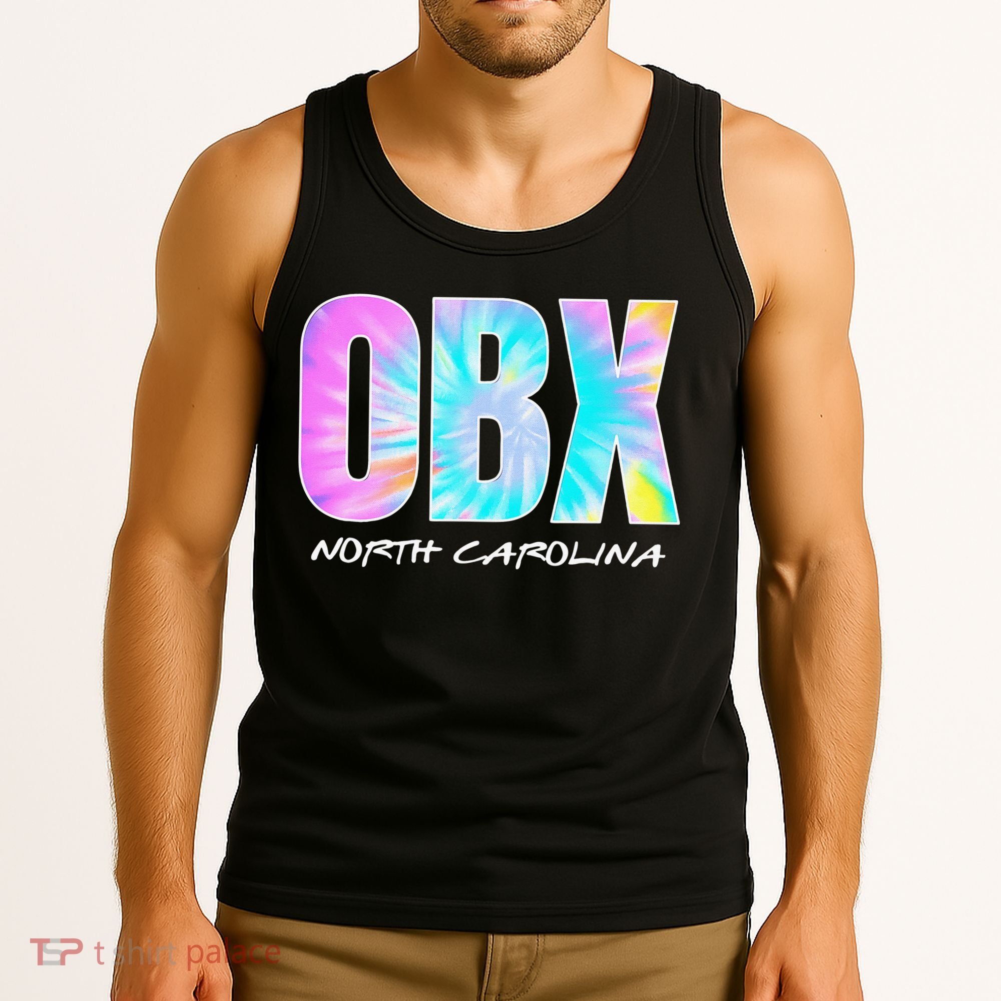 Tie Dye OBX North Carolina Outer Banks Tank Top