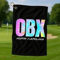 Tie Dye OBX North Carolina Outer Banks Golf Towel thumb 1