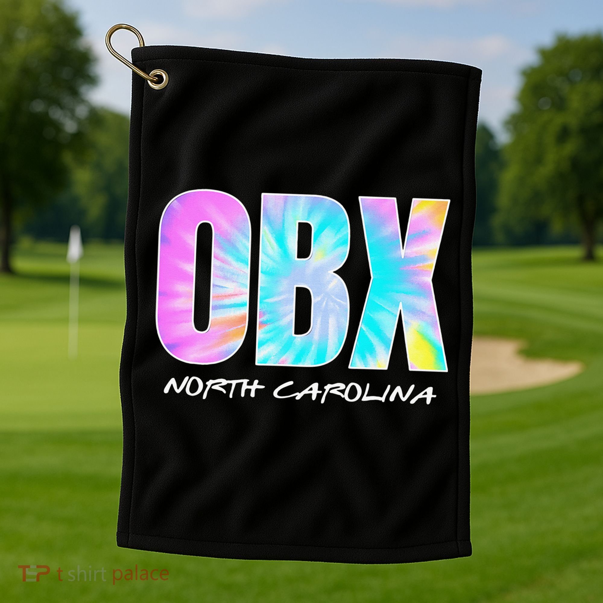 Tie Dye OBX North Carolina Outer Banks Golf Towel