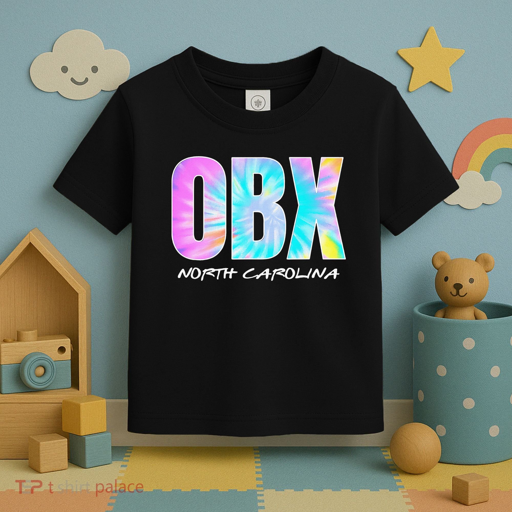 Tie Dye OBX North Carolina Outer Banks Toddler T-Shirt