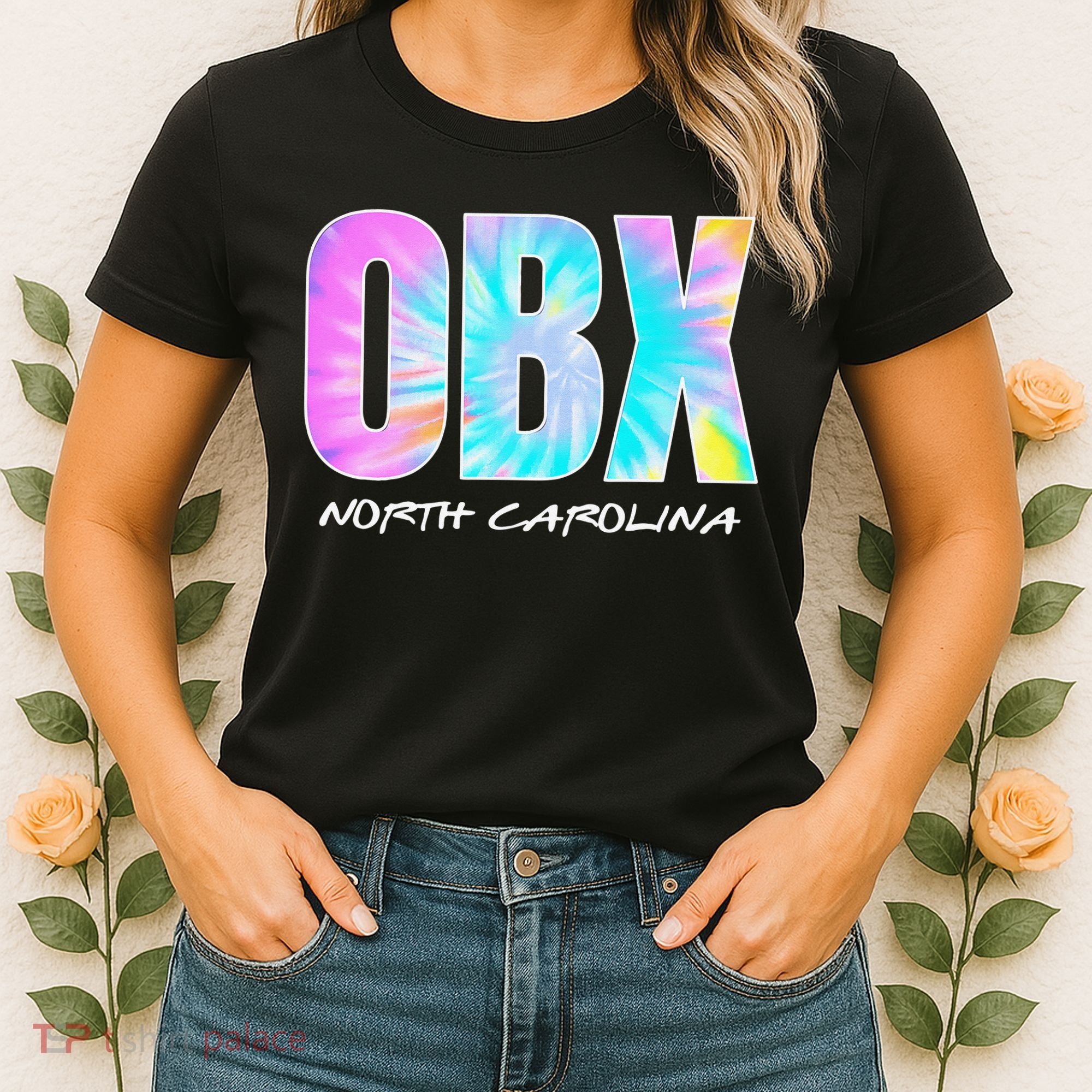 Tie Dye OBX North Carolina Outer Banks Women's T-Shirt