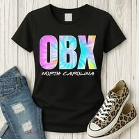 Tie Dye OBX North Carolina Outer Banks Women's T-Shirt thumb 3