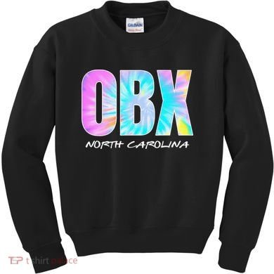 Tie Dye OBX North Carolina Outer Banks Kids Sweatshirt