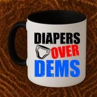 Trump Diapers Over Dems Coffee Mug thumb 2