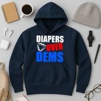 Trump Diapers Over Dems Hoodie thumb 3