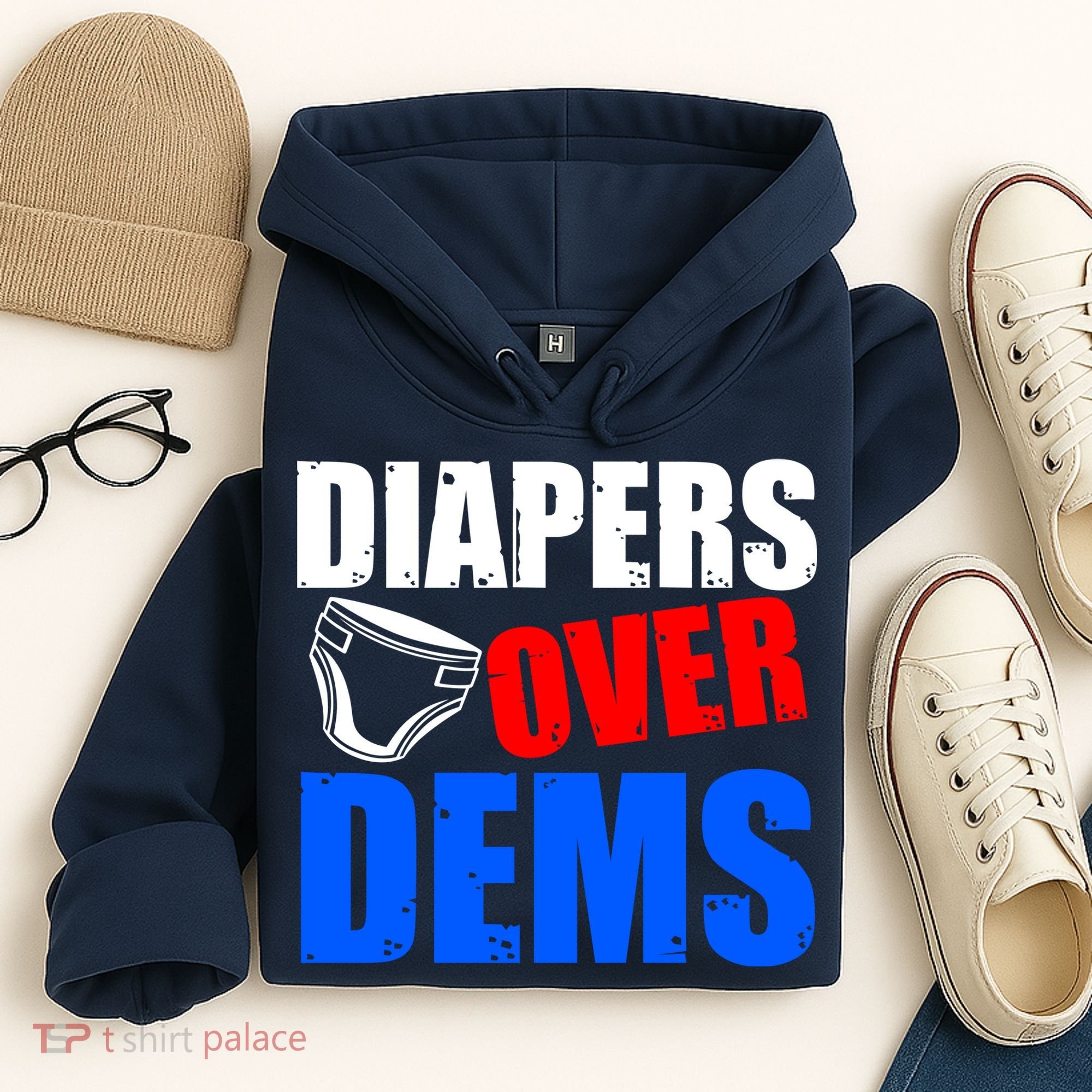 Trump Diapers Over Dems Hoodie