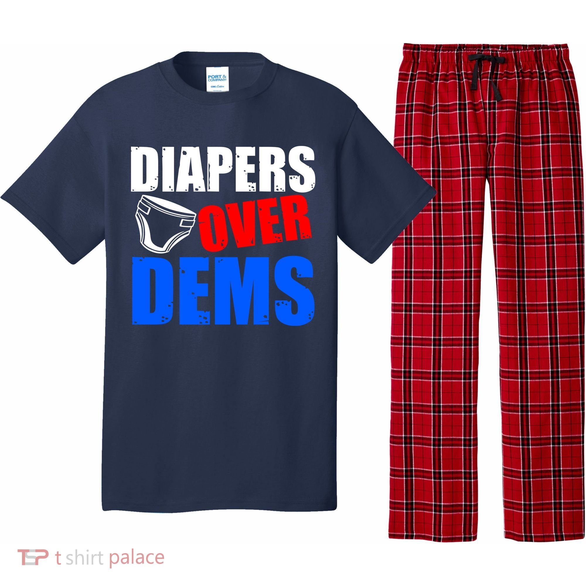 Trump Diapers Over Dems Pajama Set