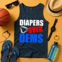 Trump Diapers Over Dems Tank Top thumb 4