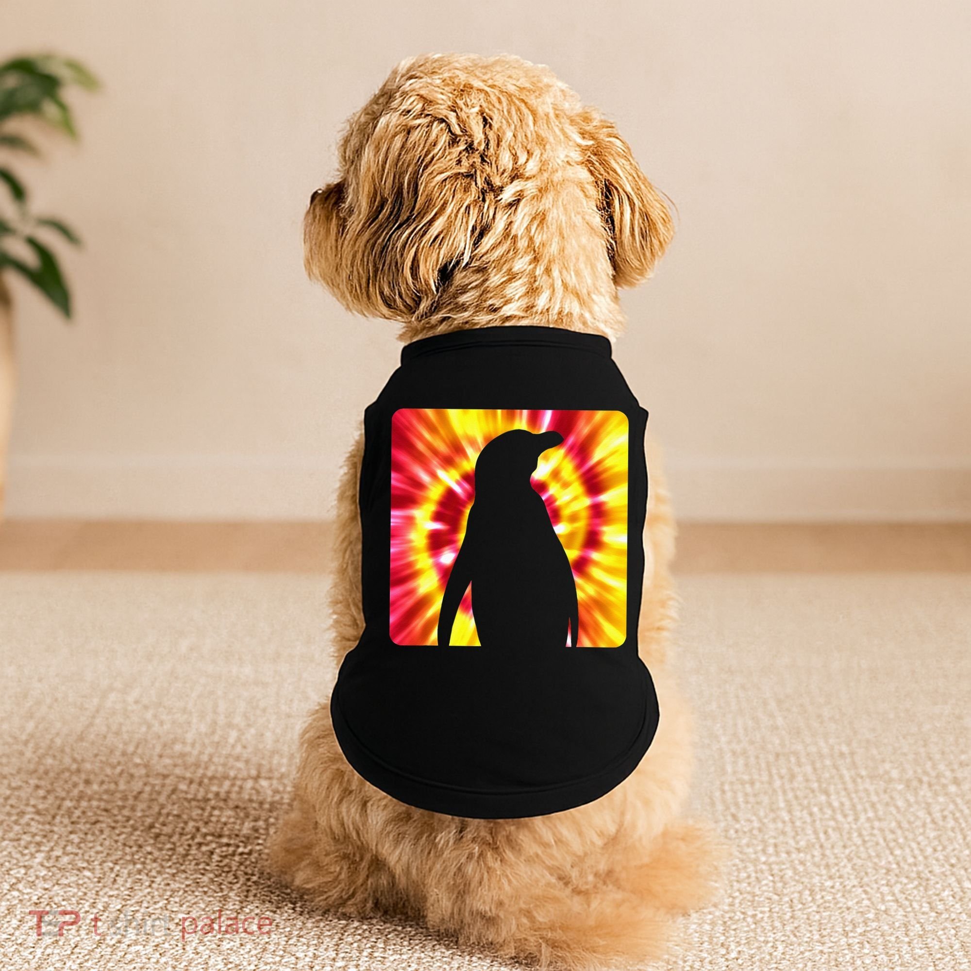 Tie Dye Penguin For Penguin Lovers Doggie Tank