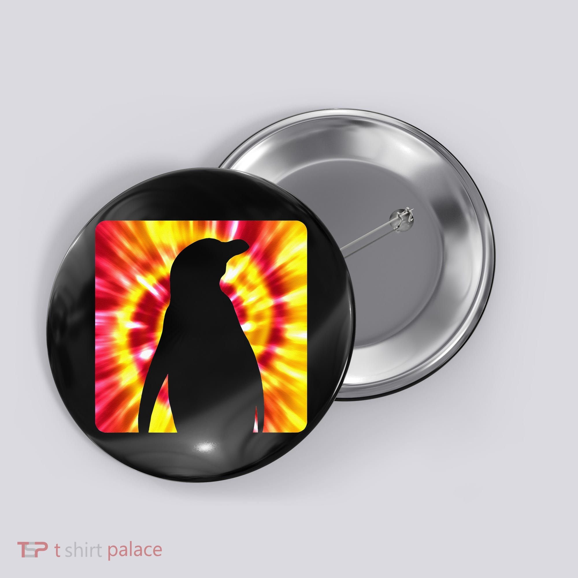 Tie Dye Penguin For Penguin Lovers Button