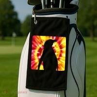 Tie Dye Penguin For Penguin Lovers Golf Towel thumb 2