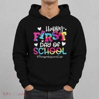Tie Dye Paraprofessional Happy First Day Of School Funny Hoodie thumb 0